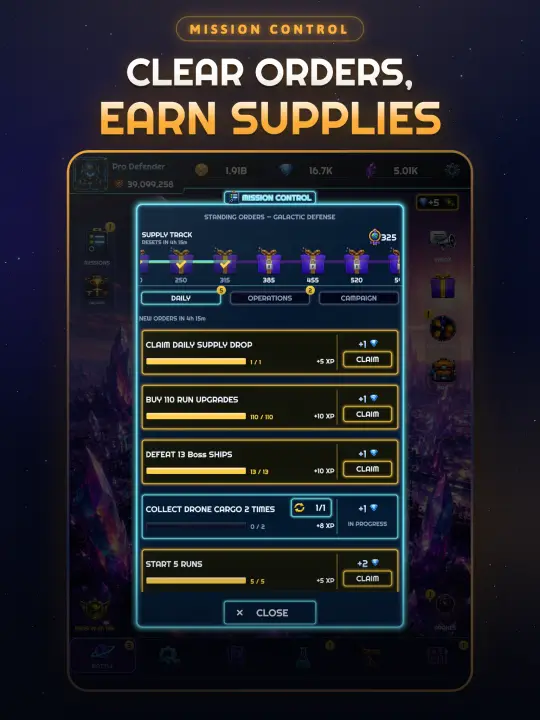 Daily orders and the supply track